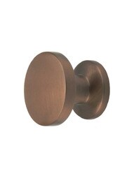 Northport Round Knob - 1 3/8 inch Diameter in Brushed Bronze.
